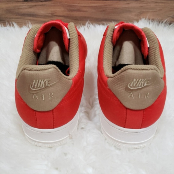 New Nike Air Force 1 Lux Red Low Sneakers - Picture 6 of 8
